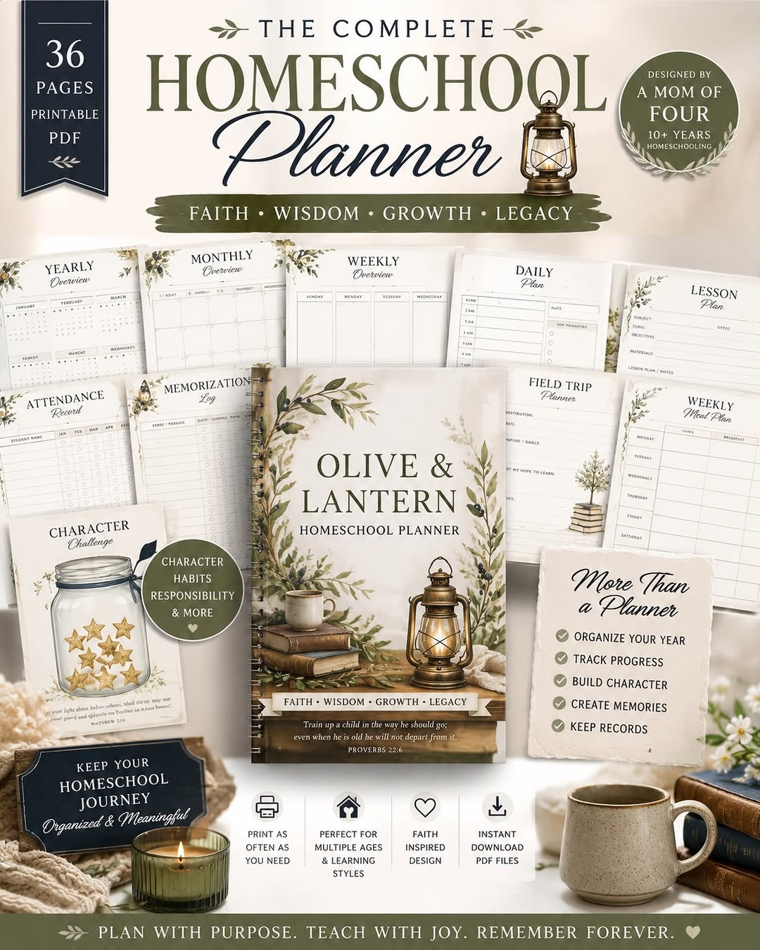 The Olive and Lantern Homeschool Planner